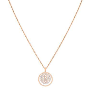 Halsschmuck, Roségold, Messika Lucky Move MM Pavé Collier