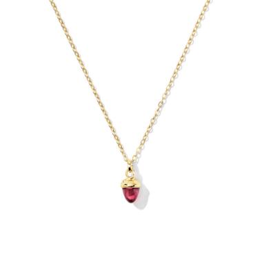 Halsschmuck, Gelbgold, Tamara Comolli myMIKADO Halskette Rosa Turmalin