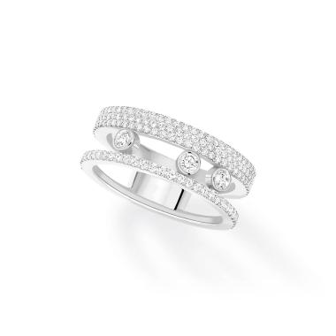 Ringe, Weißgold, Messika Move Romane Pavée Ring