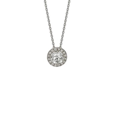 Halsschmuck, Weißgold, Hans D. Krieger Anhänger mit Kette