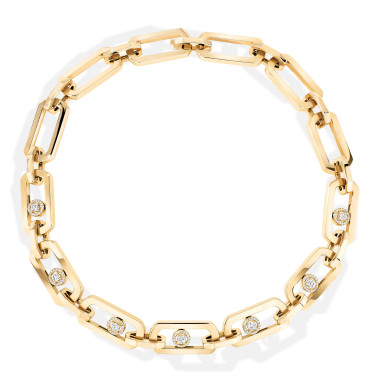 Halsschmuck, Gelbgold, Messika So Move XL Diamantkette