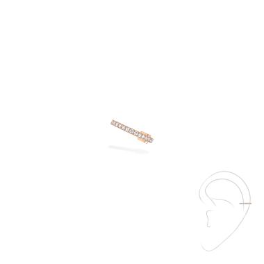 Ohrringe, Roségold, Messika Einzelner Gatsby Ohrclip mittleres Ohr