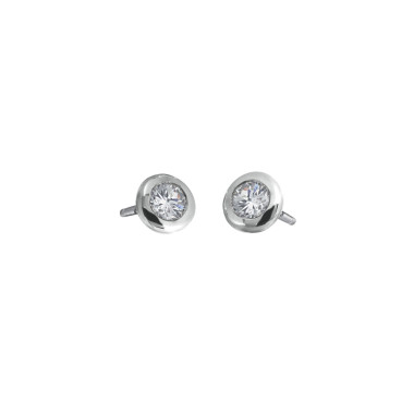 Ohrringe, Weißgold, Heinz Mayer Solitairohrstecker 0.50 ct.