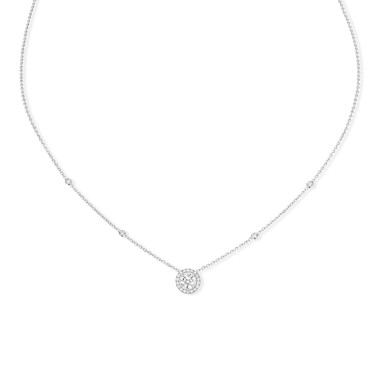         Weißgold, Halsschmuck, Messika Joy Solitär-Diamant Halskette