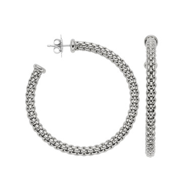         Weißgold, Ohrringe, FOPE Essentials Creolen