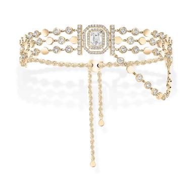 Armschmuck, Gelbgold, Messika D-Vibes mehrreihiges Armband