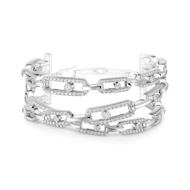 Armschmuck, Weißgold, Messika Move Link Armband