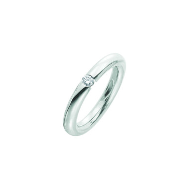 Ringe, Weißgold, Heinz Mayer Solitairring 0.10 ct.
