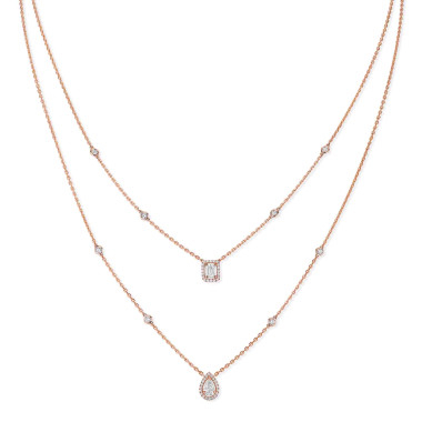         Roségold, Halsschmuck, Messika My Twin 2 Rows Collier