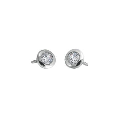 Ohrringe, Weißgold, Heinz Mayer Solitairohrstecker 1.00ct