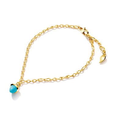         Gelbgold, Armschmuck, Tamara Comolli MiniMIKADO Armband mit Türkis