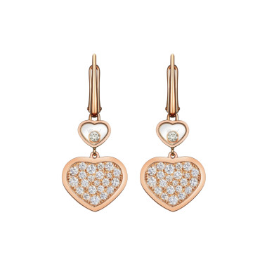        Roségold, Ohrringe, Chopard Happy Hearts Ohrhänger