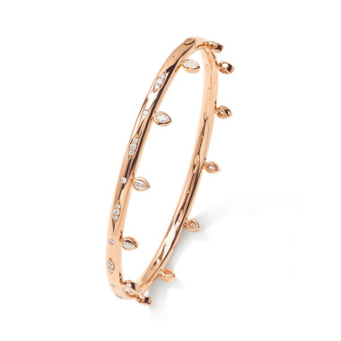         Roségold, Armschmuck, Tamara Comolli SIGNATURE Drop Armreif mit Diamanten