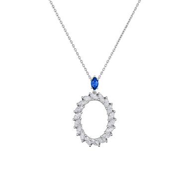 Halsschmuck, Weißgold, Chopard L'Heure du Diamant Marquise Anhänger mit Halskette