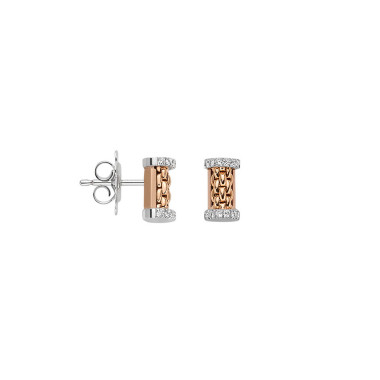         Roségold &amp; Weißgold, Ohrringe, FOPE Essentials Ohrstecker