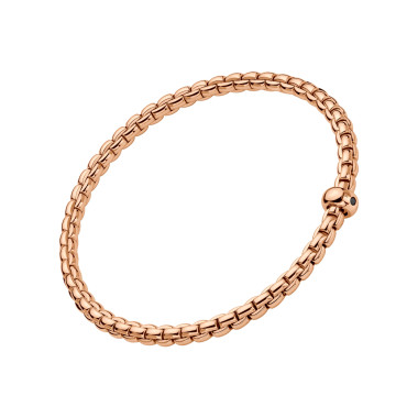Roségold, Armschmuck, FOPE Eka Flex'it Armband mit schwarzen Brillanten