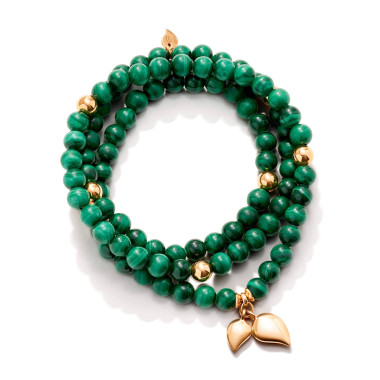         Roségold, Armschmuck, Tamara Comolli INDIA Armband mit Malachite Medium