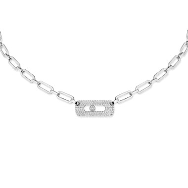         Weißgold, Halsschmuck, Messika Move Link Halskette
