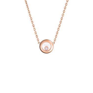 Halsschmuck, Roségold, Chopard Happy Diamonds Icons Halskette