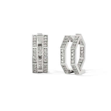         Weißgold, Ohrringe, H. Krieger Creolen