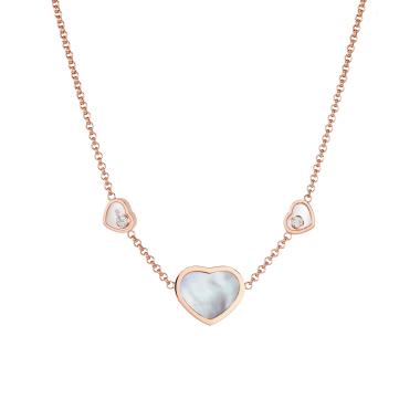Halsschmuck, Roségold, Chopard Happy Hearts Halskette