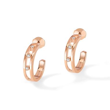 Ohrringe, Roségold, Messika Move Classique Hoop Ohrringe