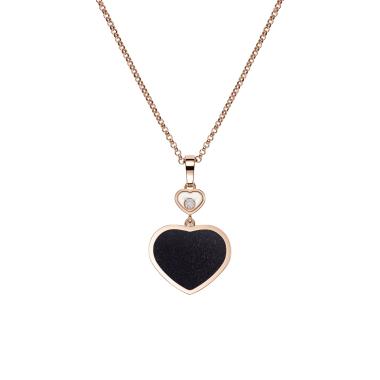 Halsschmuck, Roségold, Chopard Happy Hearts Anhänger mit Halskette