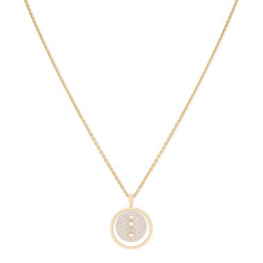 Halsschmuck, Gelbgold, Messika Lucky Move MM Pavé Collier