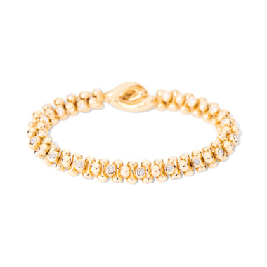         Gelbgold, Armschmuck, Tamara Comolli ALWAYS DIAMONDS Armband alternating Classic 