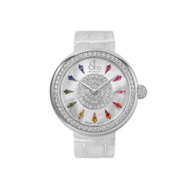 Unisex, Quarzwerk, Jacob&Co MULTICOLORED SAPPHIRES IN STAINLESS STEEL BRILLIANT 
