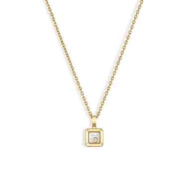 Halsschmuck, Gelbgold, Chopard Happy Diamonds Icons Anhänger mit Halskette