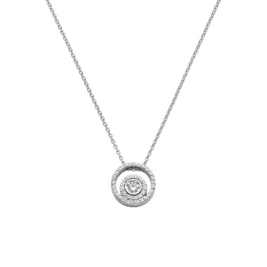 Halsschmuck, Weißgold, Leo Wittwer Panta rhei® Collier