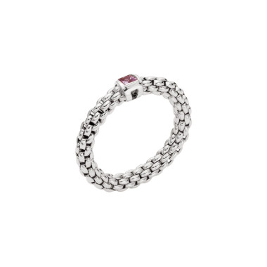 Ringe, Weißgold, FOPE Souls Flex'it Ring mit Saphir