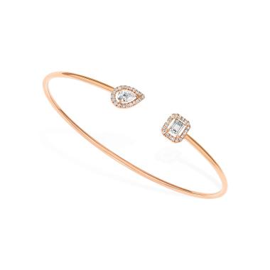 Armschmuck, Roségold, Messika Jonc Flex My Twin Toi & Moi X2 Armreif