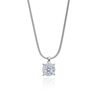 Halsschmuck, Weißgold, Heinz Mayer Solitage® Collier