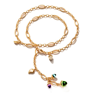         Roségold, Halsschmuck, Tamara Comolli MIKADO Halskette 'Aurora' mit Diamant-Pavé