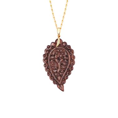 Halsschmuck, Gelbgold, Tamara Comolli INDIA Anhänger large Snakewood