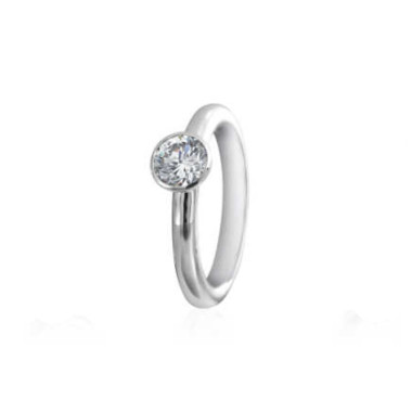 Ringe, Weißgold, Heinz Mayer Solitairring 0.25 ct.