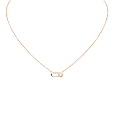 Halsschmuck, Roségold, Messika Move Uno Halskette