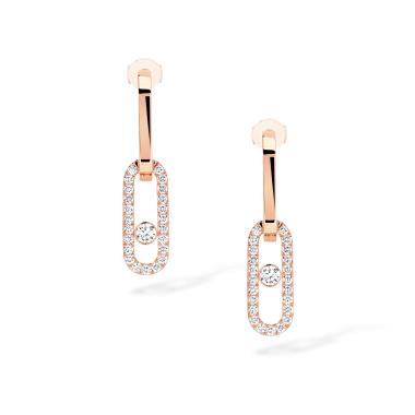 Ohrringe, Roségold, Messika Move Link Ohrhänger