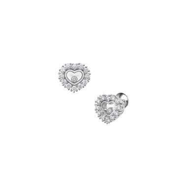 Ohrringe, Weißgold, Chopard Happy Diamonds Icons Joaillerie Ohrstecker