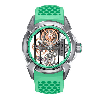 Handaufzug, Herrenuhr, Jacob&Co EPIC X GREEN TITANIUM 44MM