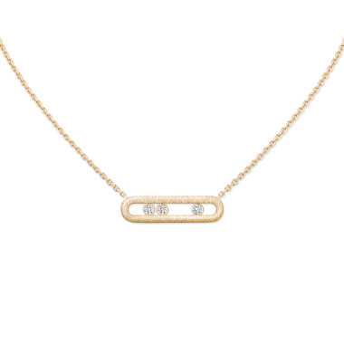 Halsschmuck, Gelbgold, Messika Move Classique Ciselé Halskette