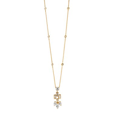 Halsschmuck, Roségold, Hans D. Krieger Anhänger mit Kette