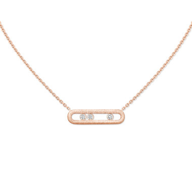 Halsschmuck, Roségold, Messika Move Classique Ciselé Halskette