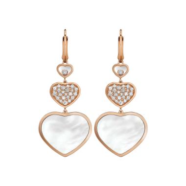 Ohrringe, Roségold, Chopard Happy Hearts Ohrhänger