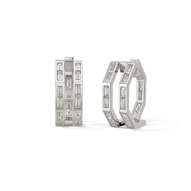         Weißgold, Ohrringe, H. Krieger Creolen