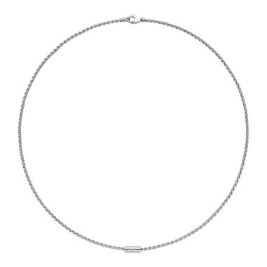 Halsschmuck, Weißgold, FOPE Aria Halskette mit einem weißen Brillanten