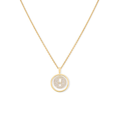         Gelbgold, Halsschmuck, Messika Lucky Move PM Pavé Collier