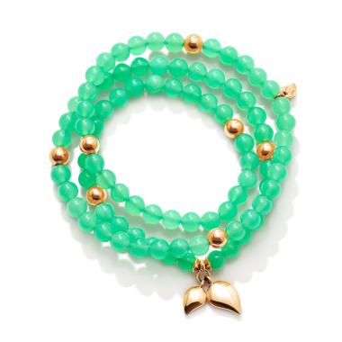 Armschmuck, Roségold, Tamara Comolli INDIA Armband medium Chrysoprase